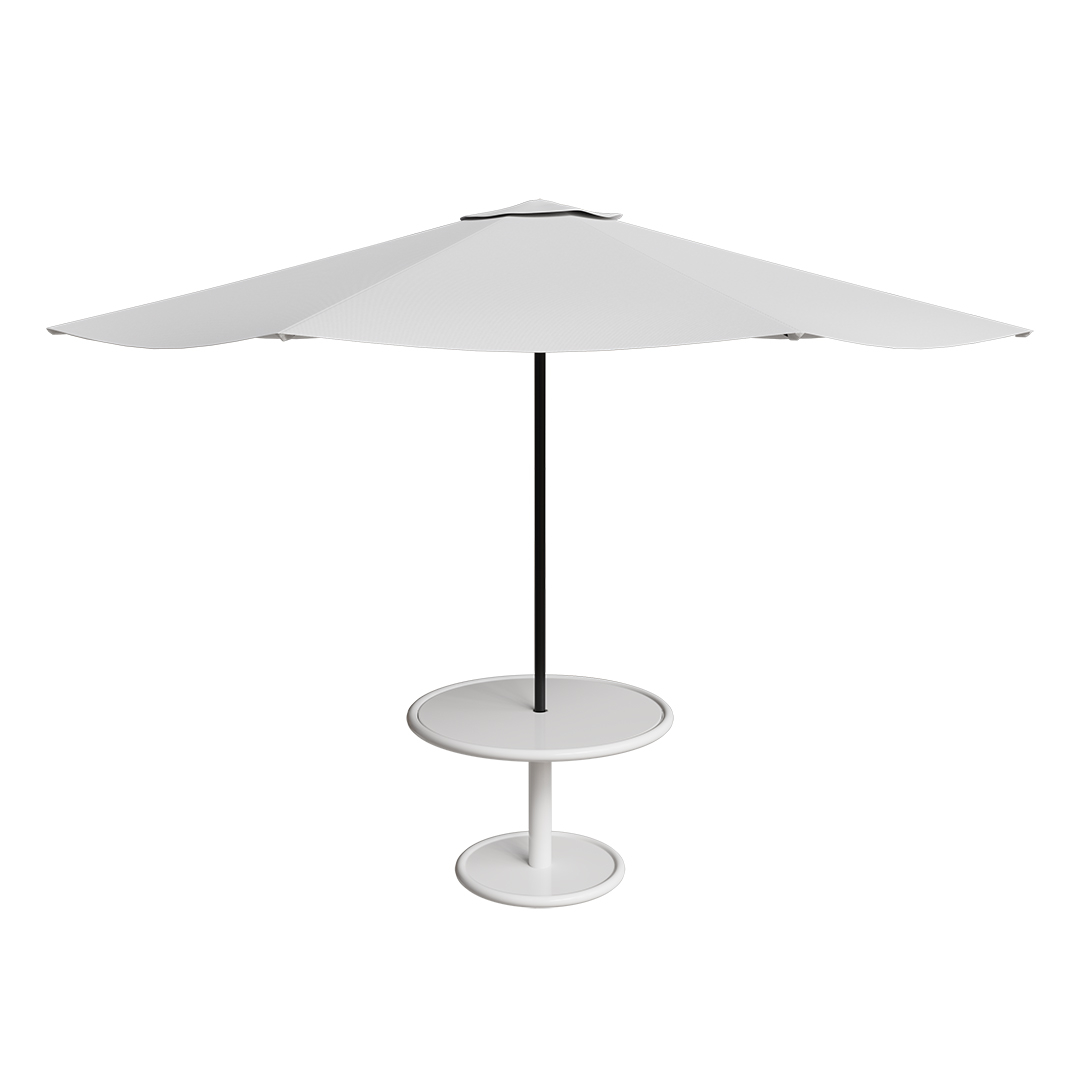 Sonora Picnic Café Table with Standard Umbrella - Salt